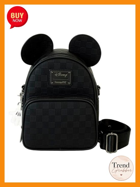 Handbags - Loungefly Disney Mickey Mouse Vegan Leather Convertible Mini Backpack Crossbody